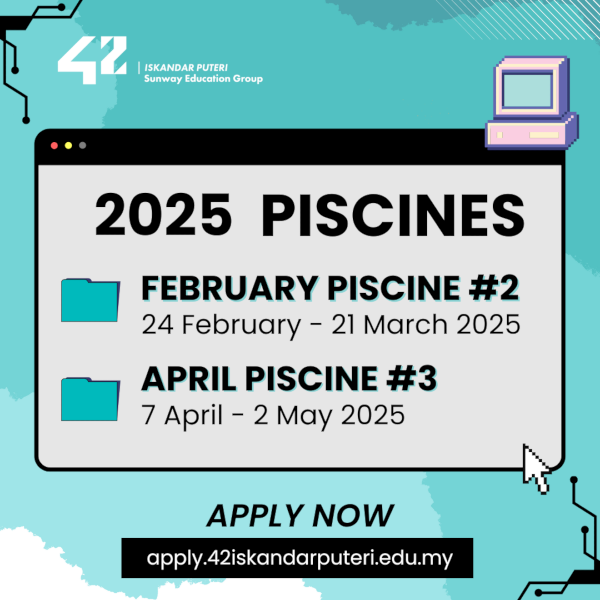 2025 Piscines
Piscine #2: 24 Feb - 21 Mar
Piscine #3: 7 Apr - 2 May