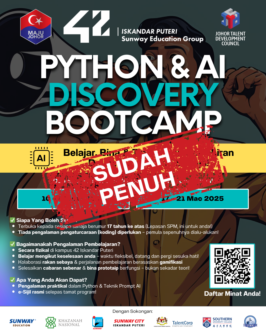 Jom Sertai Python & AI Discovery Bootcamp